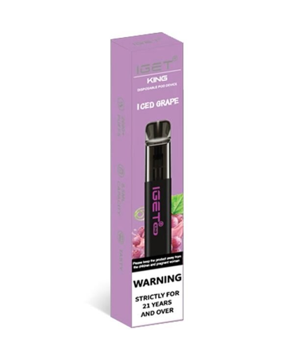 IGET King Disposable Vape Iced Grape (2600 Puffs) 
